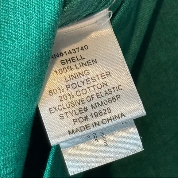 NWT Tuckernuck Hyacinth House Embroidered Linen Montauk Lounge Shirt Green - Picture 12 of 12